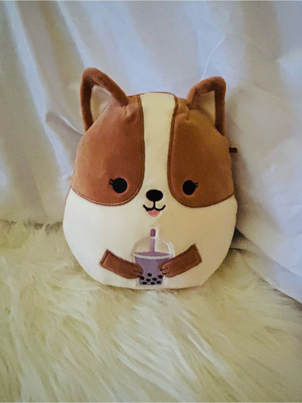 🧋🐶 Doggie w bubble tea 8’’ Squishmallow 🐶🧋